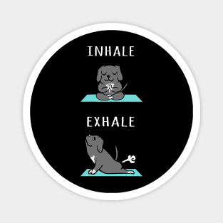 inhale exhale funny yoga mask design,mask maker gifts,mask maker quarantine 2020, quarantine Magnet